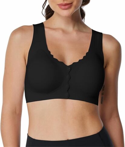 Wireless Front Close Support Bras for Older Women Lift No Underwire Comfortable Seamless in Saudi Arabia