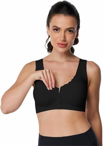 Wireless Front Close Support Bras for Older Women Lift No Underwire Comfortable Seamless in Saudi Arabia