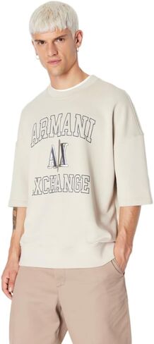 Emporio Armani Men's Collegiate Capsule Cotton French Terry Short Sleeve Fleece Pullover in Saudi Arabia