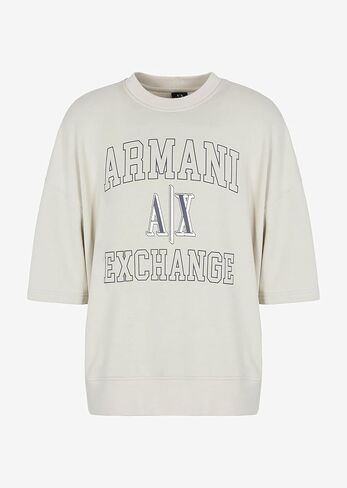 Emporio Armani Men's Collegiate Capsule Cotton French Terry Short Sleeve Fleece Pullover in Saudi Arabia