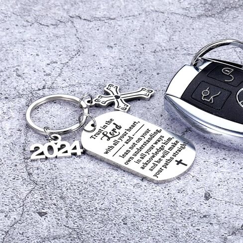 First Communion Gift for Girls Boys Baptism Gifts for Teen Girls Teenage Catholic Gift Religious Christian Confirmation Gift Keychain for Women Girls Graduation Birthday Gift for Her Stocking Stuffers in Saudi Arabia