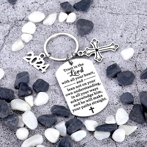 First Communion Gift for Girls Boys Baptism Gifts for Teen Girls Teenage Catholic Gift Religious Christian Confirmation Gift Keychain for Women Girls Graduation Birthday Gift for Her Stocking Stuffers in Saudi Arabia