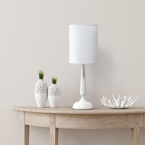 Simple Designs LT2075-ORB Traditional Candlestick Metal Iron Table Lamp with Drum Shade, Oil Rubbed Bronze in Saudi Arabia