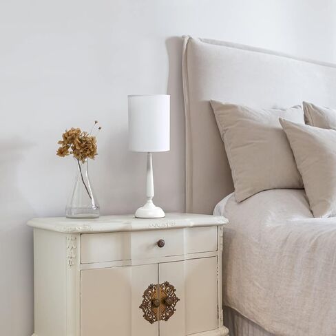 Simple Designs LT2075-ORB Traditional Candlestick Metal Iron Table Lamp with Drum Shade, Oil Rubbed Bronze in Saudi Arabia