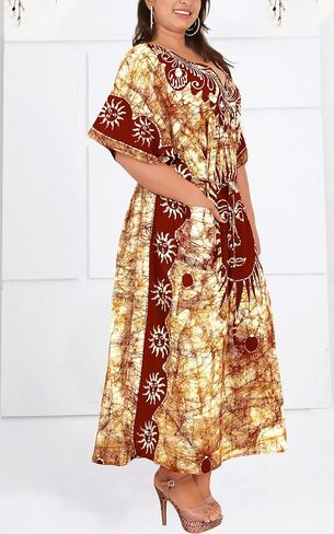 HAPPY BAY Women's Kaftan Long Boho Loose Dress in Saudi Arabia