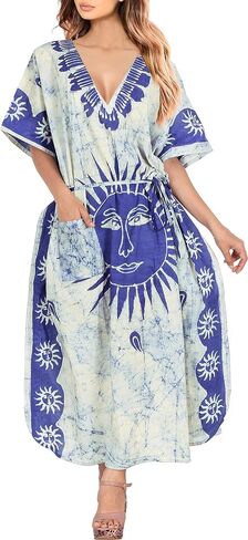 HAPPY BAY Women's Kaftan Long Boho Loose Dress in Saudi Arabia