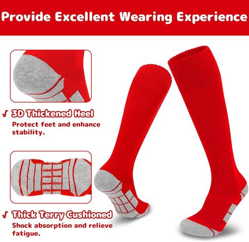 Olreco Soccer Socks Youth Adult Kids Baseball Socks Youth Boys Girls Softball Socks Knee High Youth Football Socks Team Sport in Kuwait