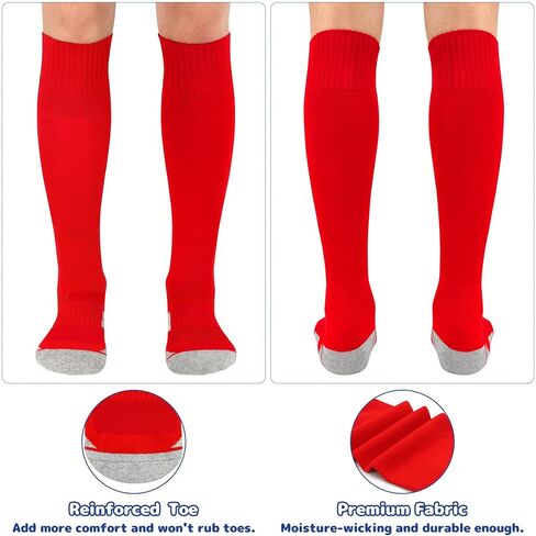 Olreco Soccer Socks Youth Adult Kids Baseball Socks Youth Boys Girls Softball Socks Knee High Youth Football Socks Team Sport in Kuwait