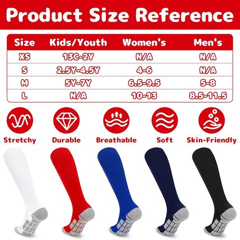 Olreco Soccer Socks Youth Adult Kids Baseball Socks Youth Boys Girls Softball Socks Knee High Youth Football Socks Team Sport in Kuwait