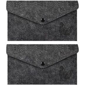 File Folder Butterfly Carved Felt Storage Case Bag Utility Flet Bags for Check Wallet Cosmetics Envelope File Document Holder Storage Pouch for Family,Office,Business,School Supplies(2 Pack)