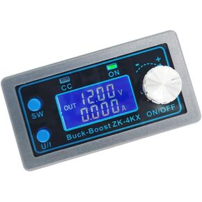 1Pcs DC-DC Buck Boost Converter Regulator CC CV 0.5-30V 0-4A Adjustable Regulated Power Supply Module DIY Solar Battery Chargin Module LCD Display ZK-4KX