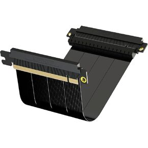 LINKUP - AVA5 PCIE 5.0 Riser Cable | Future Proof for Gen 5 GPU Vertical Mount | x16 128GB/s Speed | Compatible with PCIe 4.0 | Designed for ITX | Single Reverse Straight, Black 27cm in Saudi Arabia