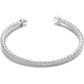Twisted Cable Stainless Steel Birthday Bracelet Love Bangle Cuff Adjustable Jewelry Bracelets for Women