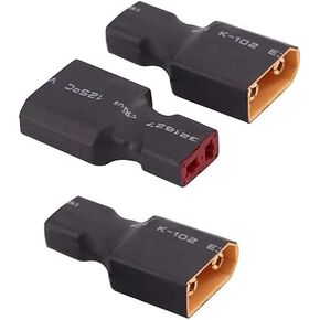 3 pcs XT90 Connector Male to Deans T Plug Female No Cable Conversion Connector Adapter for RC FPV Drone Car Lipo NiMH Battery Charger