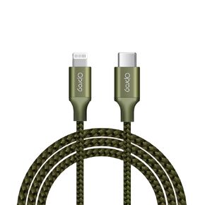كابل شحن سريع Opro9 iPhone USB C إلى Lightning (6FT) - PD 20W، سلك شاحن معتمد من Apple MFi، كابل USBC من النايلون إلى Lightning لهاتف iPhone 14 13 12 11 Pro Max Xr Xs 8 والمزيد (أخضر هنتر)