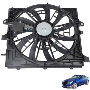 Engine Radiator Cooling Fan Assembly Replacement for 2013 2014 2015 ATS CTS GM3115283 84001484