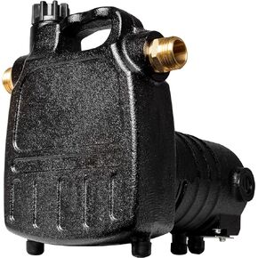 Little Giant UPSP-5 115-Volt, 1600 GPH, 1/2 HP Manual Non-Submersible Multi-Purpose Transfer Pump, 10-Ft. Cord, Black, 555104