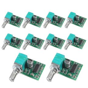 10PCS Mini PAM8403 DC 5V Audio Amplifier Handy Digital Power Amp Module Board 3W+3W Dual-Channel PAM8403 Stereo Amplifiers with Potentiometer for DIY Portable