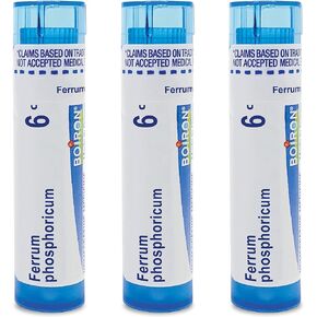 Boiron Ferrum Phosphoricum 6C Homeopathic Medicine for Cold & Flu - Pack of 3 (240 Pellets)
