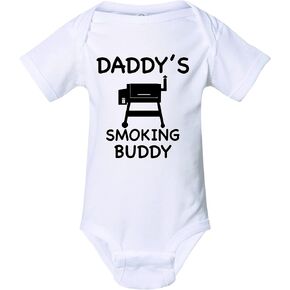 Daddy Smoking Buddy Bbq Funny Cute One piece Baby Bodysuit