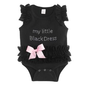 Baby My Little Black Dress Onesie, Black,(0-6 Months)