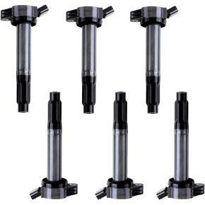 MAS Set of 6 Ignition Coils Pack Compatible with Lexus ES350 RX350 Lotus Evora Toyota Camry Rav4 Avalon Sienna 3.5l V6 Replacement for C1601 UF487 C1601