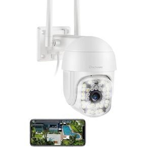 1080P Security Camera Outdoor, 2.4G Wireless Home 360 Degree Camera with 2-Way Audio, Color Night Vision, Motion Tracking,IP66 Waterproof