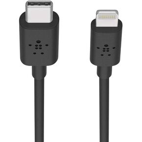 Belkin USB-C to Lightning Cable (4ft Fast Charging iPhone USB-C Cable for iPhone 11, 11 Pro, 11 Pro Max, XS, XS Max, XR, X, MacBook, iPad and more, Apple MFi-Certified), Black (F8J239bt04-BLK)