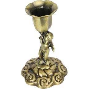 Candle Holder Metal Candle Sticks Holders Angel Candle Holder Cherub Statue Candlestick Holder Vintage Metal Decoration for Dining Table Wedding Party for Wedding Dinning Party