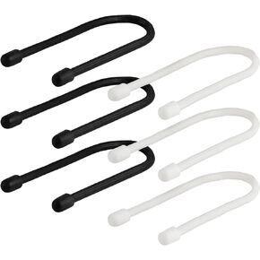 Philips 6 Piece Flex Ties 7 Inch Zip Ties Cable Management Multi-Purpose Cord Organizer Reusable Cable Ties for Extension Cords Power Strips Outdoor Lighting Black and White SWV4409/27