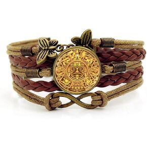 Mayan Calendar Antique Bracelet Sparkling Bracelet Aztec Calendar Bangle Mayan Calendar Jewelry (A3, 2CM)