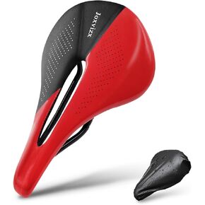Ultralight Carbon Fiber MTB Bike Saddle,Comfortable Wide Bicycle Seat for Road and Mountain Bikes,Waterproof Men's TT Bike Saddles 143/155MM