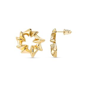 14K Real Gold Plated Fashionable Earrings, Minimalist Versatile Gold Earrings for Women and Girls, Jewelry for Women