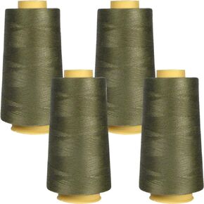 Superpunch Sewing Thread Polyester, 3000 Meters. SuperSew, Quilting, Serger Thread. (Pack of 4, Light Blue 2805)