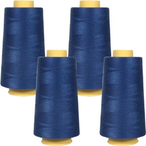 Superpunch Sewing Thread Polyester, 3000 Meters. SuperSew, Quilting, Serger Thread. (Pack of 4, Light Blue 2805)