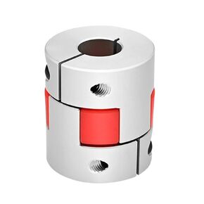 Upgrade D20*L25 Flexible Shaft Coupling 6.35mm to 10mm Aluminium Plum Connector Flexible Coupler for 3D Printer CNC Machine and Servo Stepped Motor