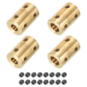 PATIKIL Shaft Coupler Connector L22 x D16 6mm to 10mm Bore Rigid Coupling Motor Shaft Joint Connector with Screw for 3D Printers 4Pack