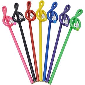 أقلام رصاص على شكل ثلاثة أقلام رصاص كرتونية على شكل مذكرة موسيقية مجموعة أقلام رصاص غير سامة لوازم مدرسية للفتيات المراهقات أقلام رصاص لطيفة 7 HB (ألوان عشوائية) in Kuwait