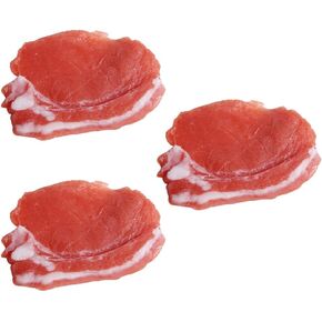 DOITOOL Meat Costume Artificial Pork Fake Meat Model: 3Pcs Faux Food Model for Photo Props Food Home House Party Kitchen Cabinet Desk Display Decoration Beef Steak