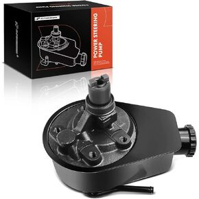 A-Premium Power Steering Pump, with Reservoir, Compatible with Dodge Ram 2500 1997-2002, Ram 3500 1997-2002, L6 5.9L Diesel, Replace # 4883960AA, 4883960AB