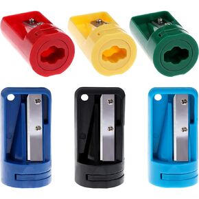 6 Pack Carpenter Pencil Sharpener Colourful Manual Portable Woodwork Pencil Cutterfor Woodworking Travel School Office，6 Colors
