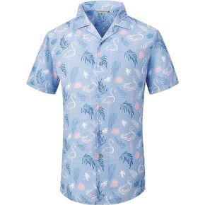 Alex Vando Mens Hawaiian Shirts Short Sleeve Summer Aloha Hawaii Shirts