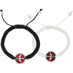Confirmation Gifts for Teenage Girl or Boy, Holy Spirit Dove Macrame Bracelet, Black and White Pack of 2, One Size