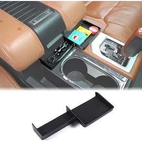 Car Armrest Box Storage Box Compatible with Toyota Tundra 2007-2021/Sequoia 2008-2020 Center Console Organizer Tray Armrest Storage Box Secondary Container Insert Box With Mat ABS Interior Accessories