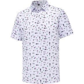 Polo Shirts for Men Short Sleeve Golf Shirts Dry Fit Moisture Wicking Fashion Print Men's Golf Shirt