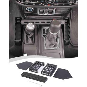 Hoolcar Center Console Gear Shift Organizer Tray Compatible with Jeep Wrangler JL/JLU 2018-2024 & Jeep Gladiator JT Truck 2020-2023 Storage Box, Interior Accessories, American Flag