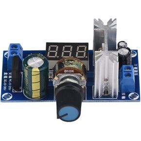 Adjustable Voltage Regulator, LM317 Adjustable Voltage Regulator Power Supply Board Digital Voltage Display, 3mm Mounting Hole, DC 3-30V / AC 3-20V to DC 1.25V-28V