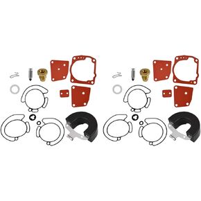 2-Pack Carburetor Carb Repair Rebuild Kits with Float Replacement for Johnson Evinrude V4 V6 90 100 115 150 175 HP 438996