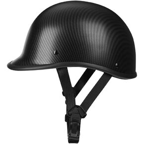 Helmets Half Cap Vintage Shell Open Face Motorcycle Helmet - DOT Approved