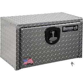 Buyers Products 1705103 Diamond Tread Aluminum Underbody Truck Box with T-Handle Latch, 18 x 18 x 30 Inch, Silver